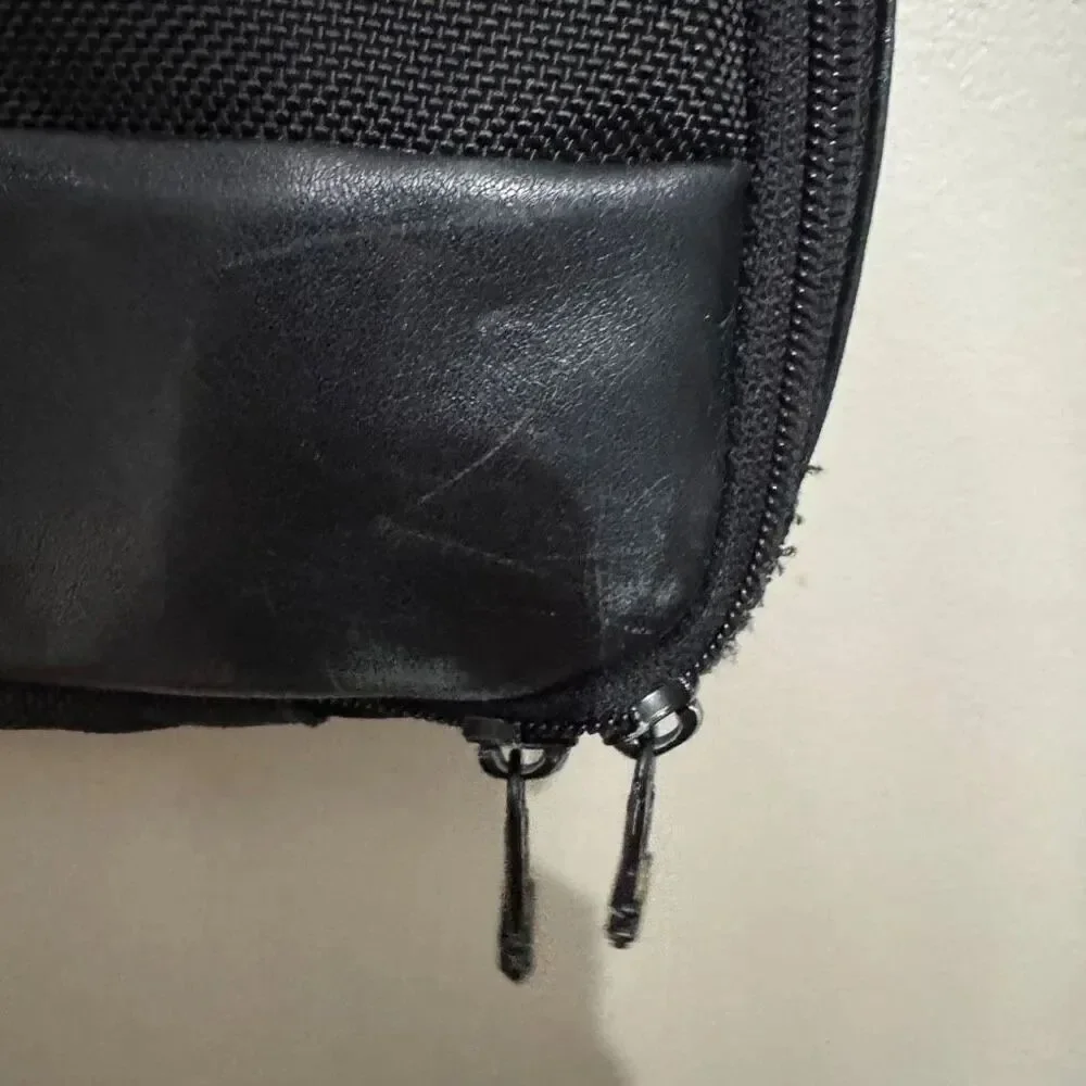 Tumi Black Nylon and Leather Tote Bag